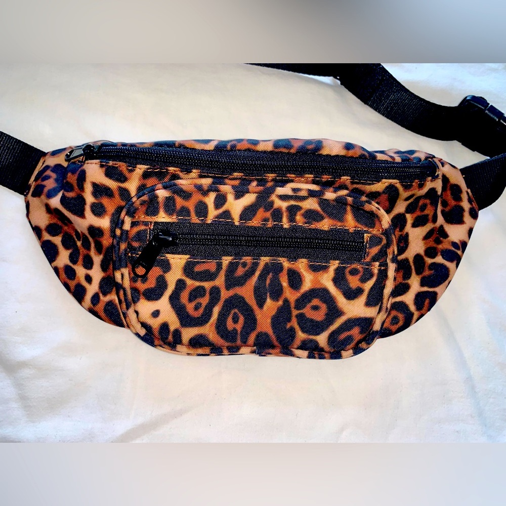 Aritzia leopard waist bag